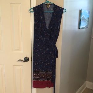 Anne Klein mariner combo wrap dress